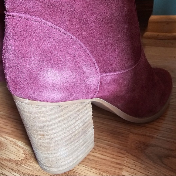 Nine West Abee Knee Wine Boots Suede 6.5 Western Cowgirl - Picture 4 of 6